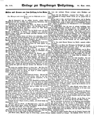 Augsburger Postzeitung Freitag 26. September 1856