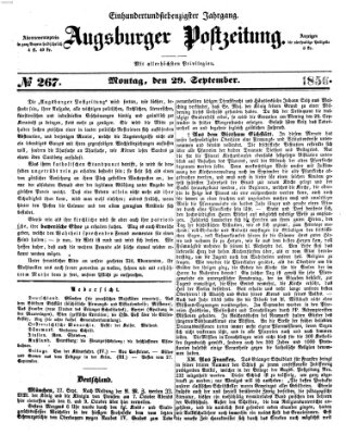 Augsburger Postzeitung Montag 29. September 1856