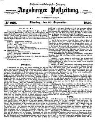 Augsburger Postzeitung Dienstag 30. September 1856