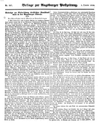 Augsburger Postzeitung Sonntag 5. Oktober 1856