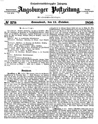 Augsburger Postzeitung Samstag 11. Oktober 1856