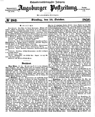 Augsburger Postzeitung Dienstag 14. Oktober 1856