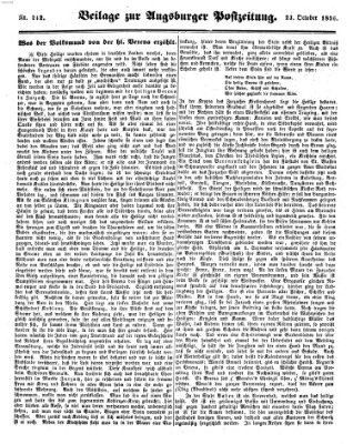 Augsburger Postzeitung Donnerstag 23. Oktober 1856