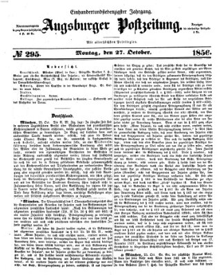 Augsburger Postzeitung Montag 27. Oktober 1856