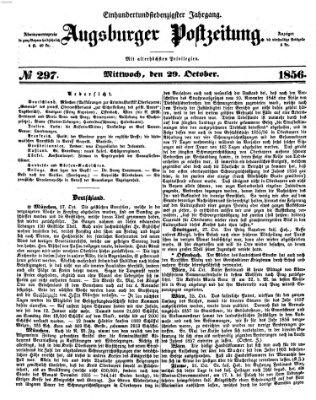 Augsburger Postzeitung Mittwoch 29. Oktober 1856