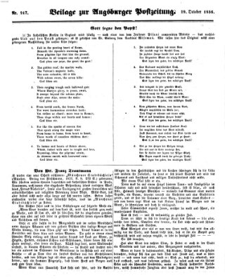 Augsburger Postzeitung Mittwoch 29. Oktober 1856