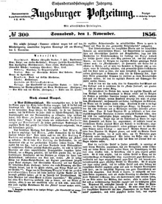 Augsburger Postzeitung Samstag 1. November 1856