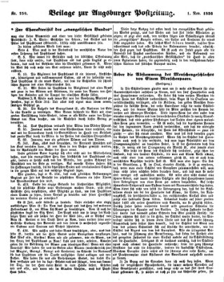 Augsburger Postzeitung Samstag 1. November 1856