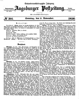 Augsburger Postzeitung Sonntag 2. November 1856