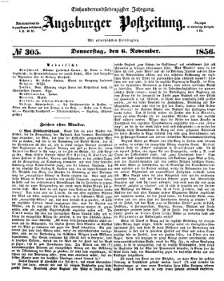 Augsburger Postzeitung Donnerstag 6. November 1856