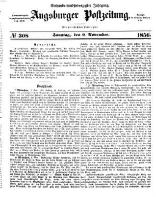 Augsburger Postzeitung Sonntag 9. November 1856