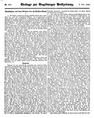 Augsburger Postzeitung Sonntag 9. November 1856