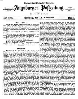 Augsburger Postzeitung Dienstag 11. November 1856