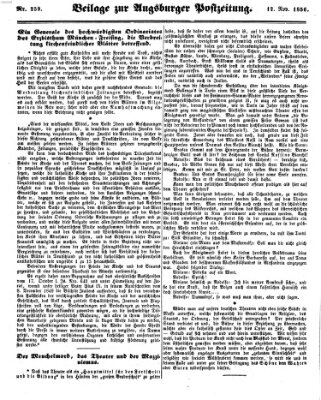 Augsburger Postzeitung Mittwoch 12. November 1856