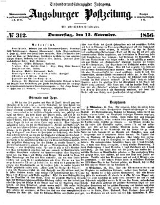 Augsburger Postzeitung Donnerstag 13. November 1856