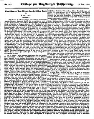 Augsburger Postzeitung Mittwoch 19. November 1856