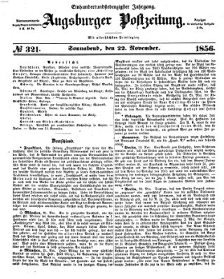 Augsburger Postzeitung Samstag 22. November 1856