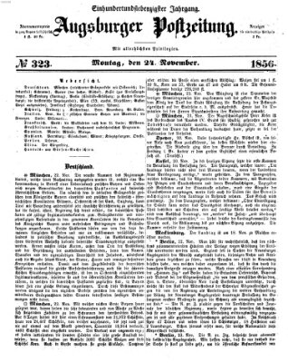 Augsburger Postzeitung Montag 24. November 1856