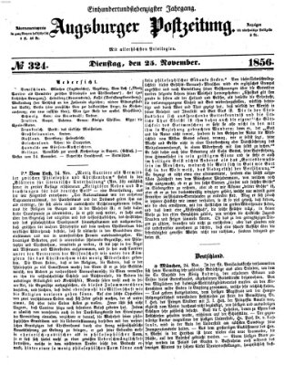 Augsburger Postzeitung Dienstag 25. November 1856