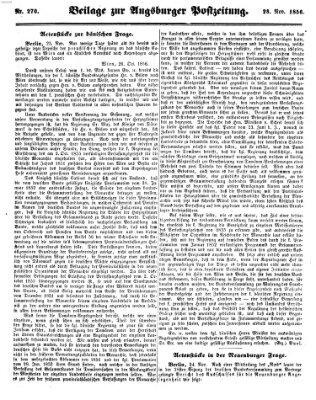 Augsburger Postzeitung Freitag 28. November 1856