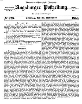 Augsburger Postzeitung Sonntag 30. November 1856