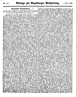 Augsburger Postzeitung Donnerstag 4. Dezember 1856