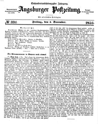 Augsburger Postzeitung Freitag 5. Dezember 1856