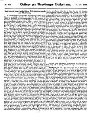 Augsburger Postzeitung Mittwoch 10. Dezember 1856