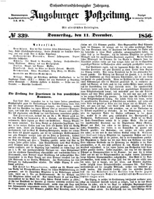 Augsburger Postzeitung Donnerstag 11. Dezember 1856