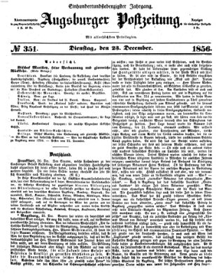 Augsburger Postzeitung Dienstag 23. Dezember 1856