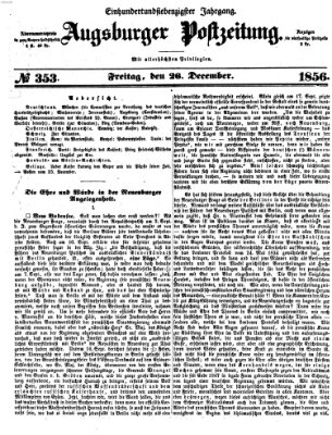 Augsburger Postzeitung Freitag 26. Dezember 1856