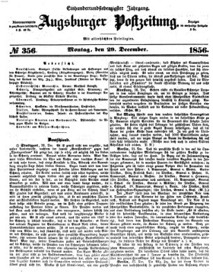 Augsburger Postzeitung Montag 29. Dezember 1856