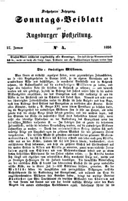 Augsburger Postzeitung. Sonntags-Beiblatt (Augsburger Postzeitung) Sonntag 27. Januar 1856