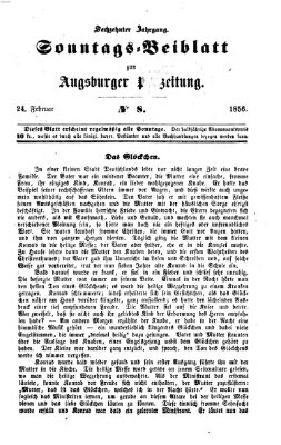 Augsburger Postzeitung. Sonntags-Beiblatt (Augsburger Postzeitung) Sonntag 24. Februar 1856