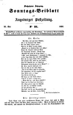 Augsburger Postzeitung. Sonntags-Beiblatt (Augsburger Postzeitung) Sonntag 25. Mai 1856