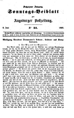 Augsburger Postzeitung. Sonntags-Beiblatt (Augsburger Postzeitung) Sonntag 8. Juni 1856