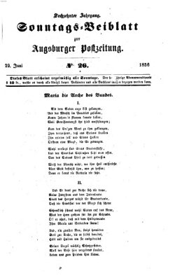 Augsburger Postzeitung. Sonntags-Beiblatt (Augsburger Postzeitung) Sonntag 29. Juni 1856