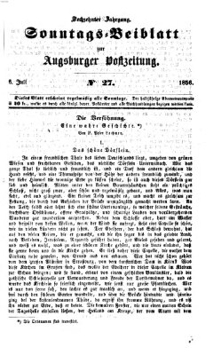 Augsburger Postzeitung. Sonntags-Beiblatt (Augsburger Postzeitung) Sonntag 6. Juli 1856