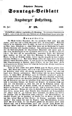 Augsburger Postzeitung. Sonntags-Beiblatt (Augsburger Postzeitung) Sonntag 20. Juli 1856