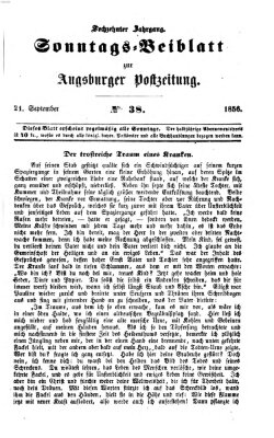 Augsburger Postzeitung. Sonntags-Beiblatt (Augsburger Postzeitung) Sonntag 21. September 1856