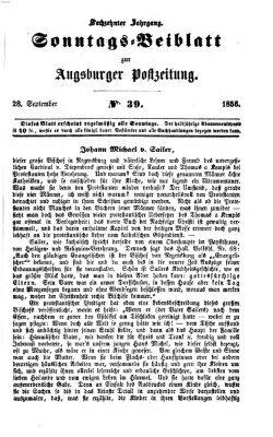 Augsburger Postzeitung. Sonntags-Beiblatt (Augsburger Postzeitung) Sonntag 28. September 1856