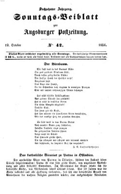 Augsburger Postzeitung. Sonntags-Beiblatt (Augsburger Postzeitung) Sonntag 19. Oktober 1856