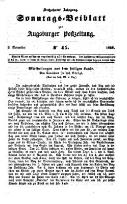 Augsburger Postzeitung. Sonntags-Beiblatt (Augsburger Postzeitung) Sonntag 9. November 1856