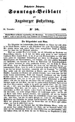 Augsburger Postzeitung. Sonntags-Beiblatt (Augsburger Postzeitung) Sonntag 14. Dezember 1856