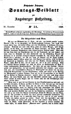 Augsburger Postzeitung. Sonntags-Beiblatt (Augsburger Postzeitung) Sonntag 21. Dezember 1856