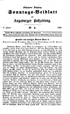 Augsburger Postzeitung. Sonntags-Beiblatt (Augsburger Postzeitung) Sonntag 7. Januar 1855