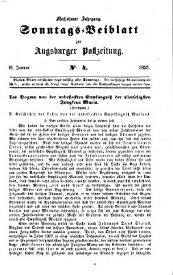 Augsburger Postzeitung. Sonntags-Beiblatt (Augsburger Postzeitung) Sonntag 28. Januar 1855