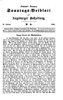 Augsburger Postzeitung. Sonntags-Beiblatt (Augsburger Postzeitung) Sonntag 25. Februar 1855