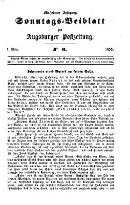 Augsburger Postzeitung. Sonntags-Beiblatt (Augsburger Postzeitung) Sonntag 4. März 1855