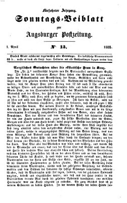 Augsburger Postzeitung. Sonntags-Beiblatt (Augsburger Postzeitung) Sonntag 1. April 1855